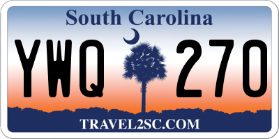 SC license plate YWQ270
