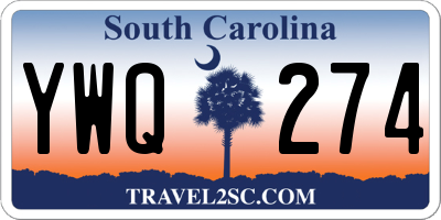 SC license plate YWQ274