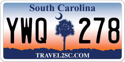 SC license plate YWQ278