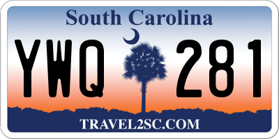 SC license plate YWQ281