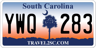 SC license plate YWQ283