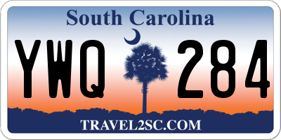 SC license plate YWQ284