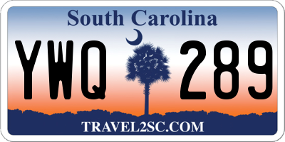 SC license plate YWQ289