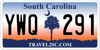SC license plate YWQ291