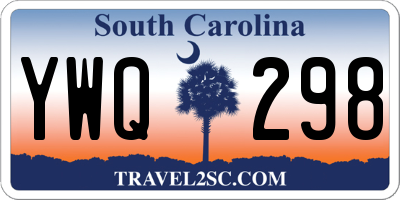 SC license plate YWQ298