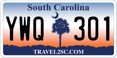 SC license plate YWQ301