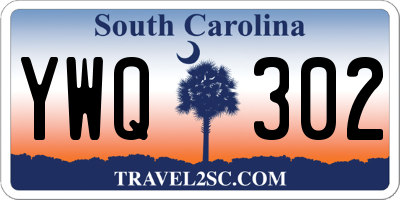 SC license plate YWQ302