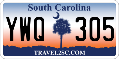 SC license plate YWQ305