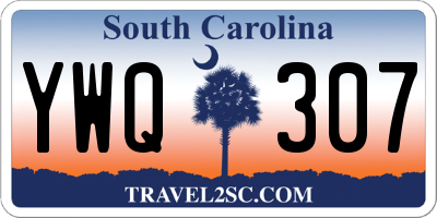 SC license plate YWQ307