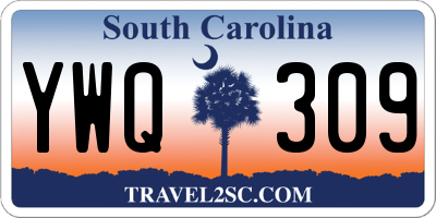 SC license plate YWQ309