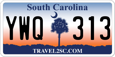 SC license plate YWQ313