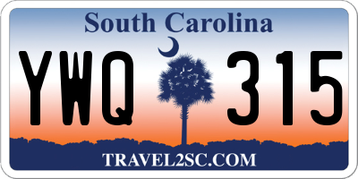 SC license plate YWQ315