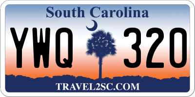 SC license plate YWQ320