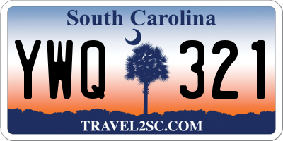 SC license plate YWQ321