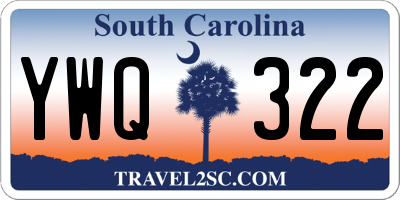 SC license plate YWQ322
