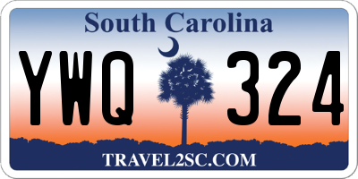 SC license plate YWQ324