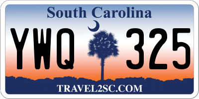 SC license plate YWQ325