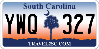 SC license plate YWQ327