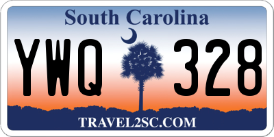 SC license plate YWQ328