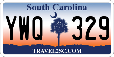 SC license plate YWQ329