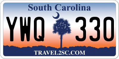 SC license plate YWQ330