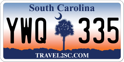 SC license plate YWQ335