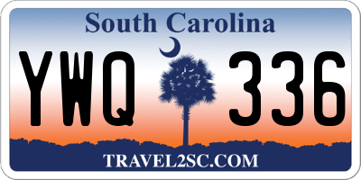 SC license plate YWQ336