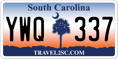 SC license plate YWQ337