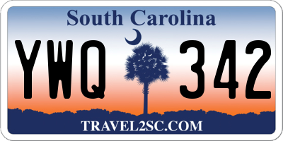 SC license plate YWQ342