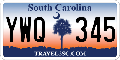 SC license plate YWQ345