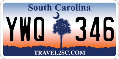 SC license plate YWQ346