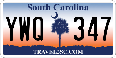 SC license plate YWQ347