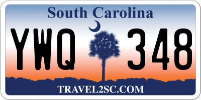 SC license plate YWQ348