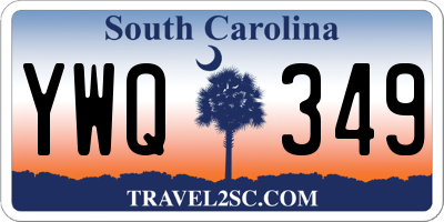 SC license plate YWQ349