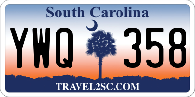 SC license plate YWQ358