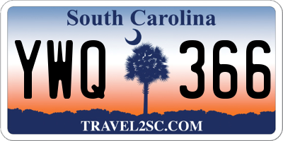 SC license plate YWQ366