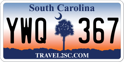 SC license plate YWQ367