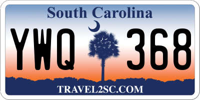 SC license plate YWQ368