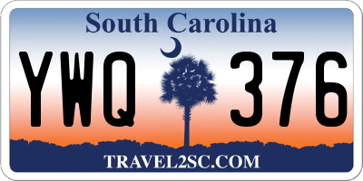 SC license plate YWQ376