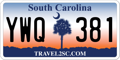 SC license plate YWQ381