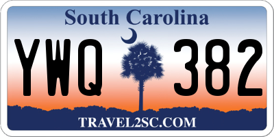 SC license plate YWQ382