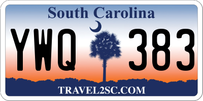 SC license plate YWQ383