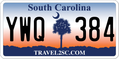 SC license plate YWQ384