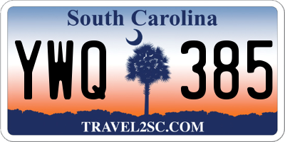 SC license plate YWQ385