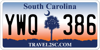 SC license plate YWQ386