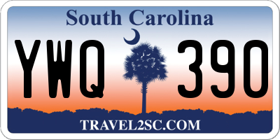 SC license plate YWQ390