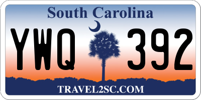 SC license plate YWQ392