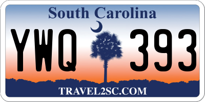 SC license plate YWQ393
