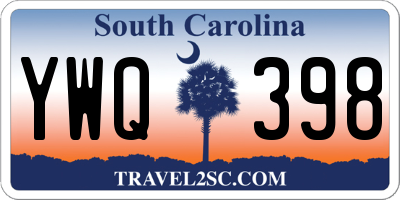 SC license plate YWQ398