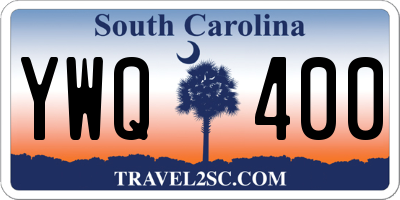 SC license plate YWQ400